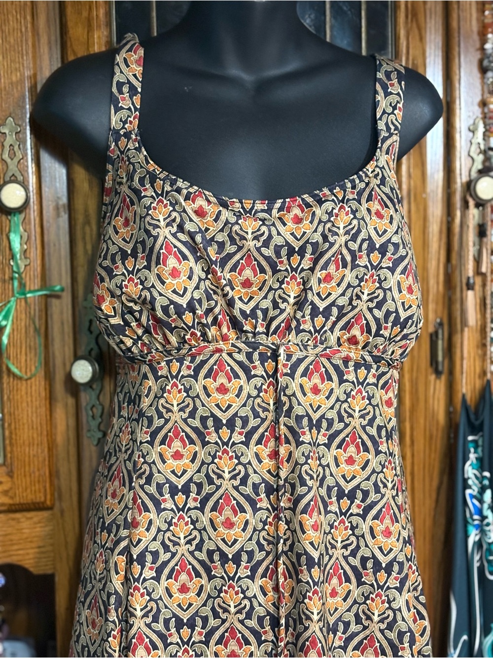 It Figures! tankini swim top dress multi-color geometric ikat bohemian 20w - Picture 7 of 11